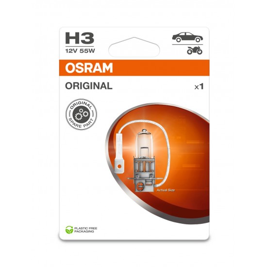 H3 55W 12V BLISTER HALOGĒNLAMPA OSRAM