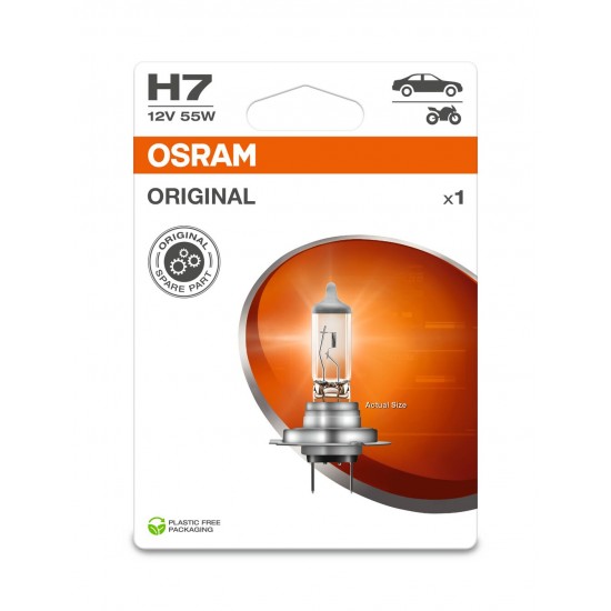 H7 55W 12V BLISTER HALOGĒNLAMPA OSRAM