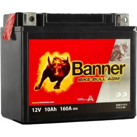 Akum. Banner 10Ah Bike Bull AGM 12V 160A 150x87x131mm