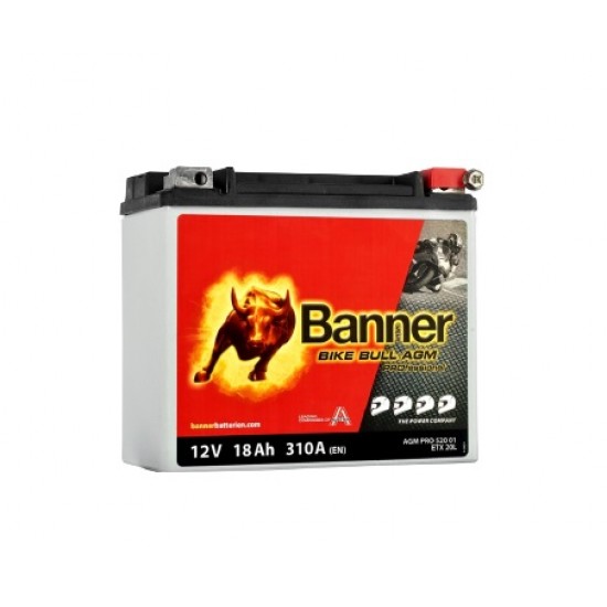 Akum. Banner 18Ah Bike Bull PRO 12V 310A 175x88x155mm