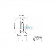 Autolampa 12,8V 50W PG13