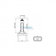 Autolampa 12.8V 27W PG13