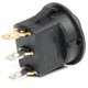 Slēdzis apaļš On/Off, dzeltena diode, 12/24V, 20A