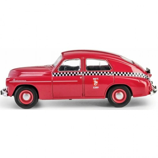 Modelītis Warszawa M-20 Taxi, ķiršu sarkana, 1:43