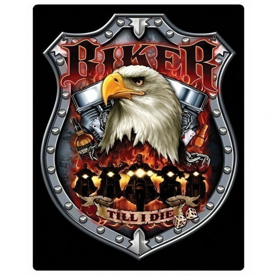 Uzlīme - Biker Till Die 15x19cm