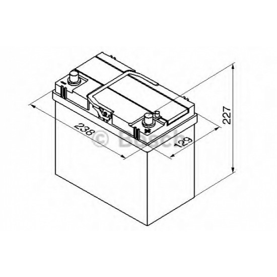 BOSCH startera akumulatoru baterija, bosch, 45ah 330a, 238x129x227