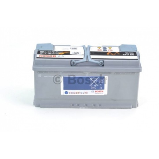 BOSCH startera akumulatoru baterija, bosch, agm, 105ah 950a, 393x175x190