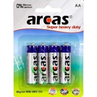 Arcas baterijas AA LR06, 4 gb.