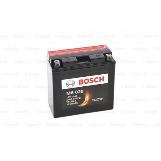 BOSCH startera akumulatoru baterija, bosch, agm, 12 ah 130a, 150x152x70