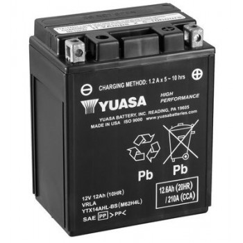 YUASA akumulatoru baterija yuasa, 12.6 ah, 12v, 134x89x166 mm