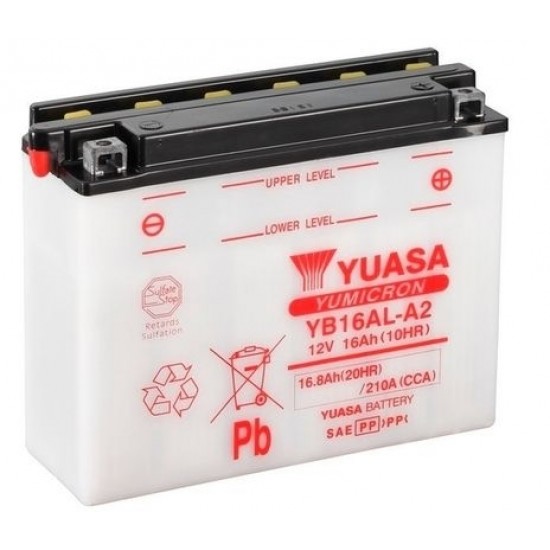 YUASA akumulatoru baterija yuasa, 16.8 ah, 12v, 207x71.5x164 mm