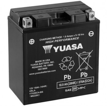 YUASA akumulatoru baterija yuasa, 18.9 ah, 12v, 150x87x161 mm