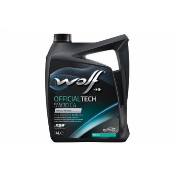 WOLF motoreļļa wolf, officialtech, 5w30 c4, acea: c3-16, acea: c4-16, mb: 226.51, renault: approval rn 0720, 4l