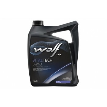 WOLF motoreļļa wolf, 5w40, vitaltech, acea: a3/b4-12, api: sn/cf, bmw: longlife-01, mb: approval 229.3, renault: rn 0700, vw: approval 505 00, 5l