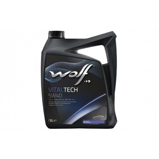 WOLF motoreļļa wolf, 5w40, vitaltech, acea: a3/b4-12, api: sn/cf, bmw: longlife-01, mb: approval 229.3, renault: rn 0700, vw: approval 505 00, 5l