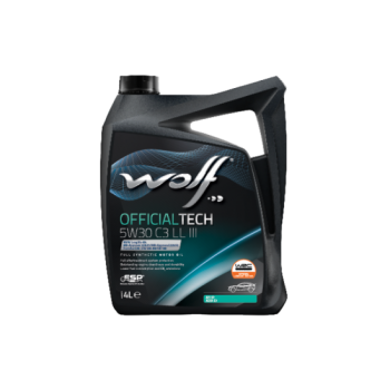 WOLF motoreļļa wolf, 5w30, officialtech ll iii, acea: c2*, c3-16, api: sn/cf, bmw: longlife-04, mb: approval 229.51, vw: approval 504 00/507 00 4l,