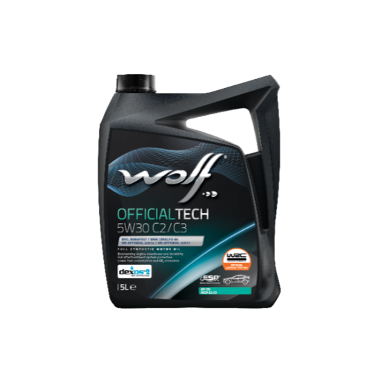 WOLF motoreļļa wolf 5w30 5l c2/c3 api sn, bmw longlife-04, gm dexos2™, mb 229.51, mb 229.52, opel ov0401547, vw 505.00, vw 505.01, acea c2, acea c3.