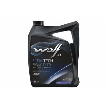 WOLF motoreļļa wolf, vitaltech 5w40, pi c3, acea: c3-12, api: sn/cf, bmw: longlife-04, ford: wss-m2c917-a, vw: approval 505 01, 5l