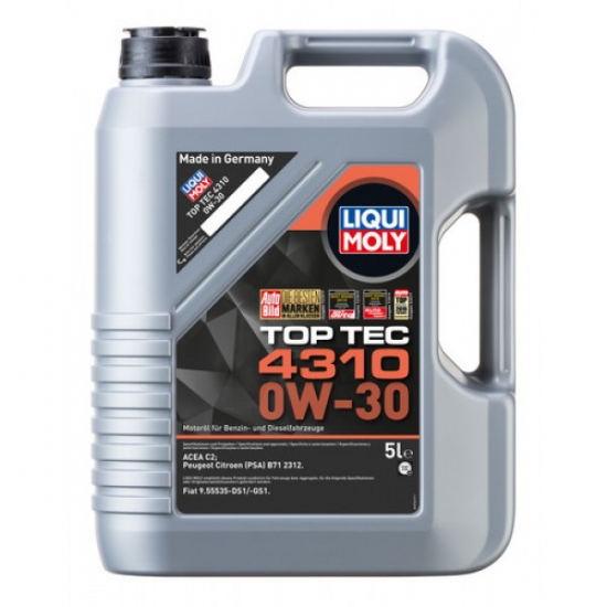 LIQUI MOLY motoreļļa liqui moly top-tec 4310 0w30 5l