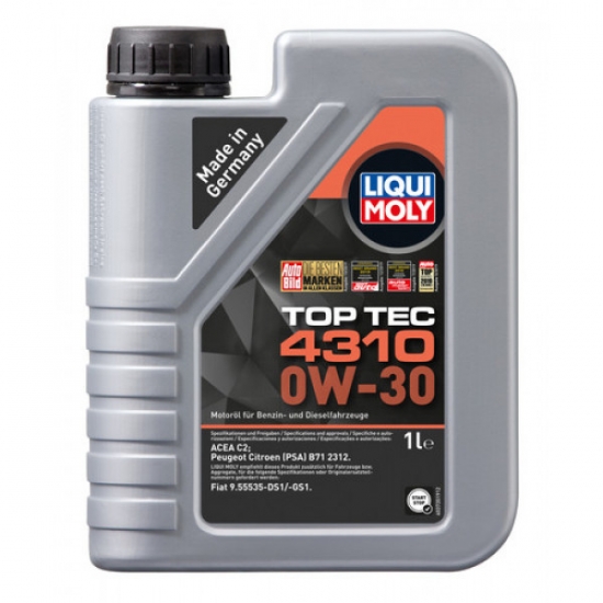 LIQUI MOLY motoreļļa liqui moly top-tec 4310 0w30 1l