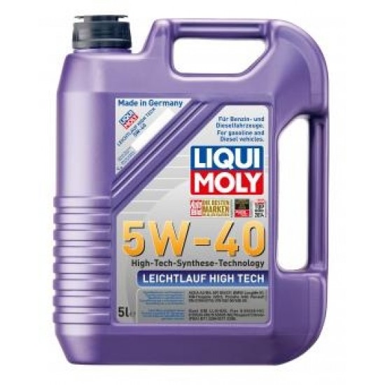 LIQUI MOLY sintētiskā motoreļļa 5w40 liqui moly leichtauf ht