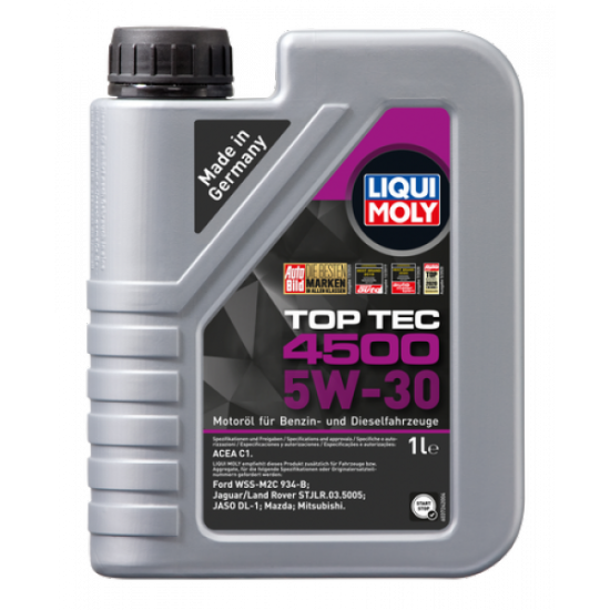 LIQUI MOLY motoreļļa liqui moly top-tec 4500 5w30 1l