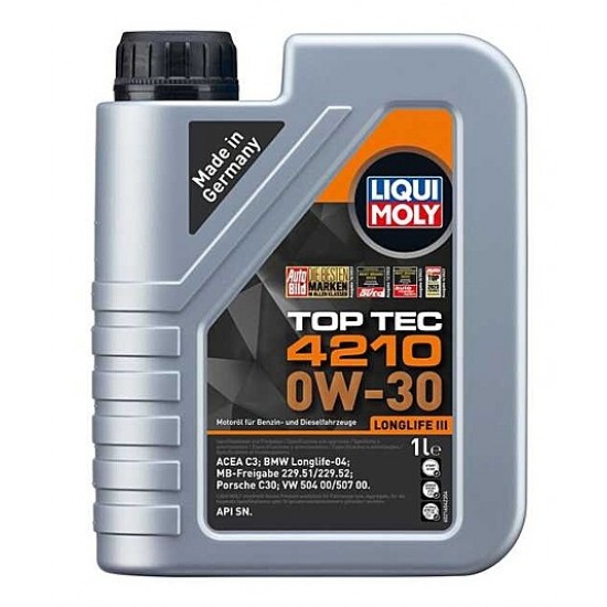 LIQUI MOLY motoreļļa top tec 4210 0w30 1l