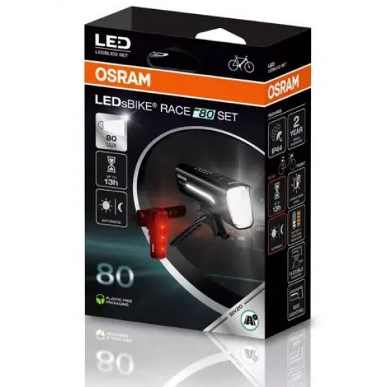 OSRAM LED Velosipēda lukturu komplekts 80lux