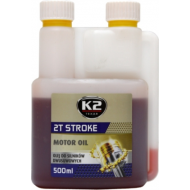 K2 divtaktu motoreļļa, k2 2 stroke motor oil, 500ml (sarkana)