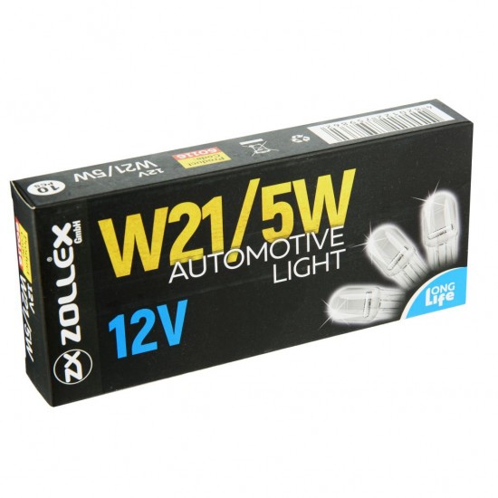 ZOLLEX spuldze W21/5W 12V BAY15D 10gb. (60116)