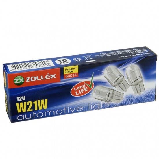 ZOLLEX spuldze W21W 12V 10gb. (60014)