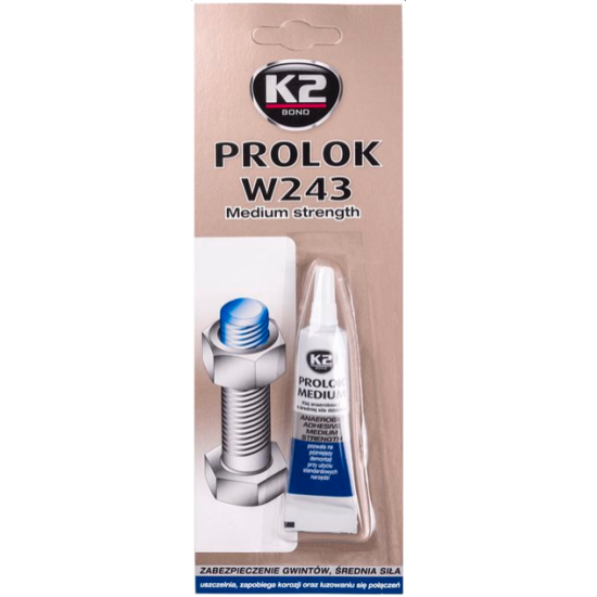 K2 vītņu līme, k2 prolok, (vidēji stipra) 6 ml.