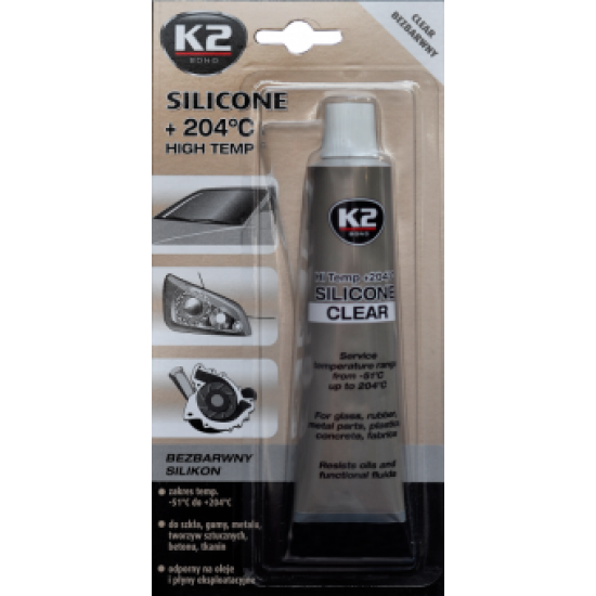 K2 hermētiķis, bezkrāsains, k2 silicone colorless, 85 gr