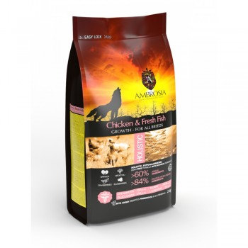 Ambrosia Grain Free Growth for All Breeds Puppy Fresh Chicken & Fish 2kg