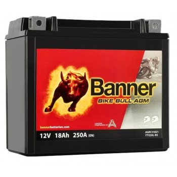 Banner 18Ah Bike Bull GEL 12V 250A 175x87x155mm