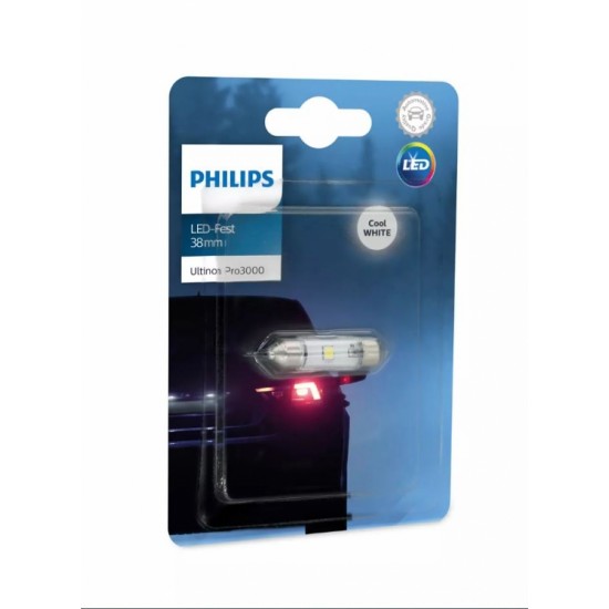 PHILIPS spuldze philips led 38mm 12v 0.6w sv8.5-8 6000k ultinon pro3000