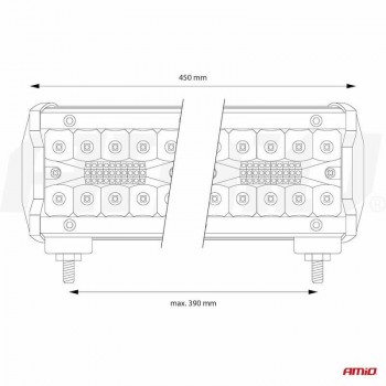 Darba lukturis 120 LED Combo, 36000lm, 9-36V, 450x74mm