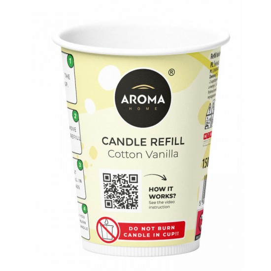 Aroma aromātiskā svece, 150g, Cotton Vanilla, REZERVE