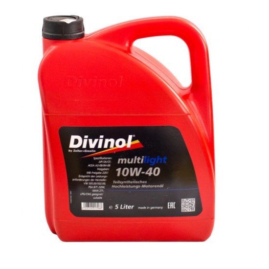 DIVINOL Multilight 10W40 Motoreļļa SN/CF, 5L