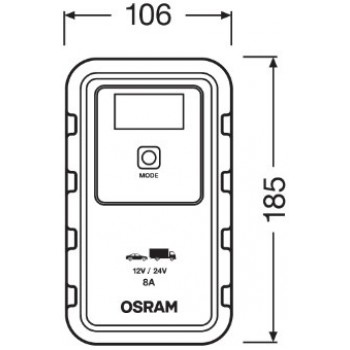 OSRAM Akumulatora lādētājs 12/24V 8A