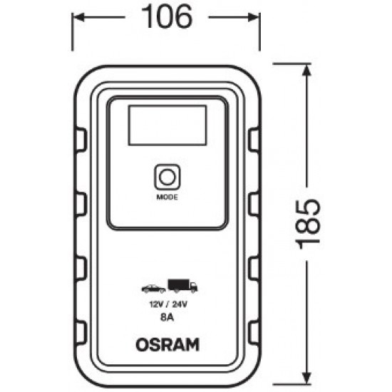 OSRAM Akumulatora lādētājs 12/24V 8A