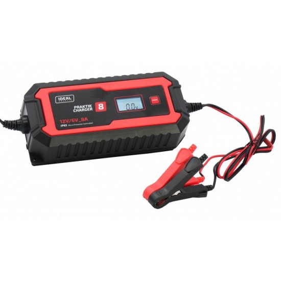 IDEAL Akumulatora lādētājs PRAKTIK CHARGER 8 LCD 6/12V 8A