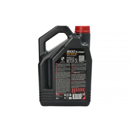 MOTUL Motoreļļa 8100 X-CLEAN 5W-40 4L