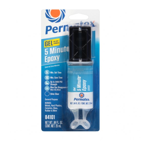 PERMATEX 5 minūšu epoksīda līme caurspīdīga 84 fl. oz.