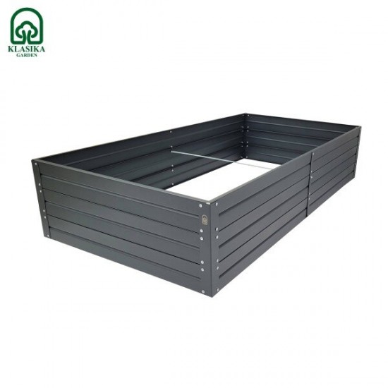 Paaugstinātā dārza dobe Klasika Garden 1500x750x300mm, krāsota RAL7016