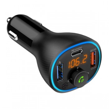 AIGROUP FOUR Mobile Bluetooth Handsfree +FMT + 4.8A charger - brīvroku sistēma, Bluetooth: V5.0, Ieejas spriegums: 12-24V