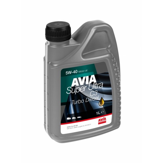 Motoreļļa AVIA SUPER ULTRA SAE 5W-40 C3, SN 1L