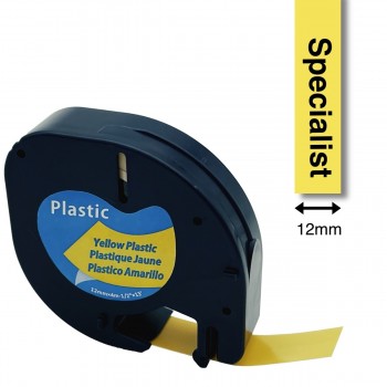 SPECIALIST+ dymo LETRATAG komp., 12 mm plastmasa B/Y