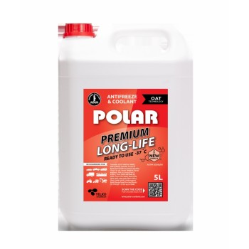 POLAR Antifrīzs Premium Long Life -37*C, G12+, VW TL774-D/F, sarkans 5L