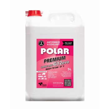 POLAR antifrīzs LONG LIFE -37C, G12 EVO, 5L